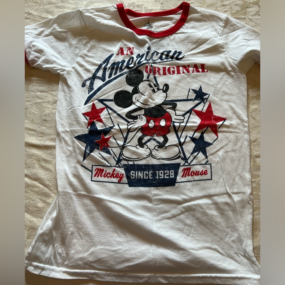 Disney Boys Mickey Mouse Patriotic Cotton Tee